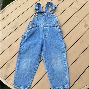🍄2/3  Hudsons Bay vintage Blue Denim cargo Overalls 100% cotton gender neutral